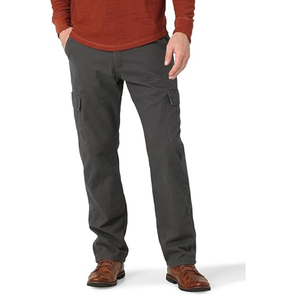 Wrangler Relaxed Fit Straight Leg Fleece Lined Utility Cargo Pants Taupe 30x32